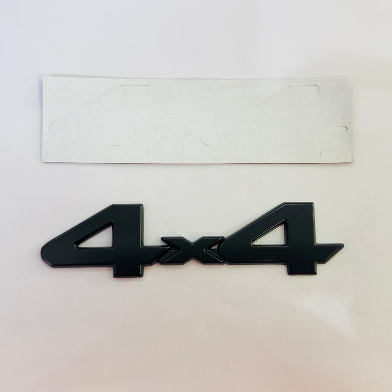 4X4 BLACK Metal Logo 15X3.7cm Car Metal Emblem 3D Badge Auto Racing Sport Sticker Grand Tourer Decal for Cars &amp; Bikes