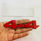 4X4 Metal Logo 15X3.7cm Car Metal Emblem 3D Badge Auto Racing Sport Sticker Grand Tourer Decal for Cars &amp; Bikes