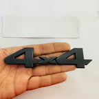 4X4 BLACK Metal Logo 15X3.7cm Car Metal Emblem 3D Badge Auto Racing Sport Sticker Grand Tourer Decal for Cars &amp; Bikes
