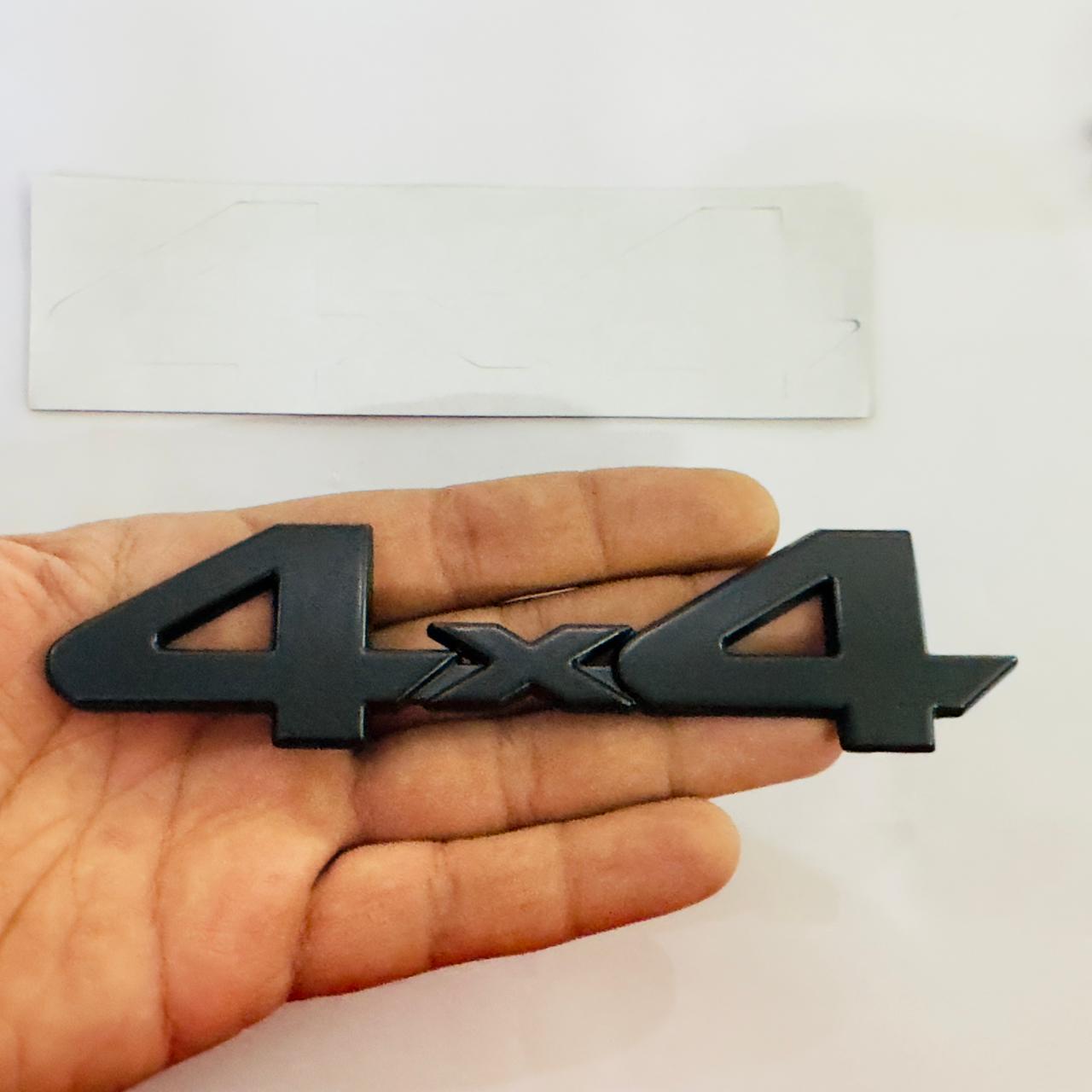 4X4 BLACK Metal Logo 15X3.7cm Car Metal Emblem 3D Badge Auto Racing Sport Sticker Grand Tourer Decal for Cars &amp; Bikes