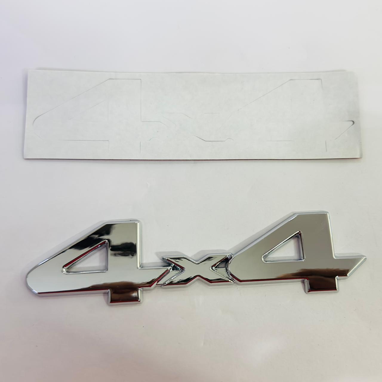 4X4 Silver Metal Logo 15X3.7cm Car Metal Emblem 3D Badge Auto Racing Sport Sticker Grand Tourer Decal for Cars & Bikes