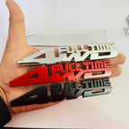 4x4 Full TIME Metal Logo 15cmx2.5cm Car Metal Emblem 3D Badge Auto Racing Sport Sticker Grand Tourer Decal for Cars & Bikes