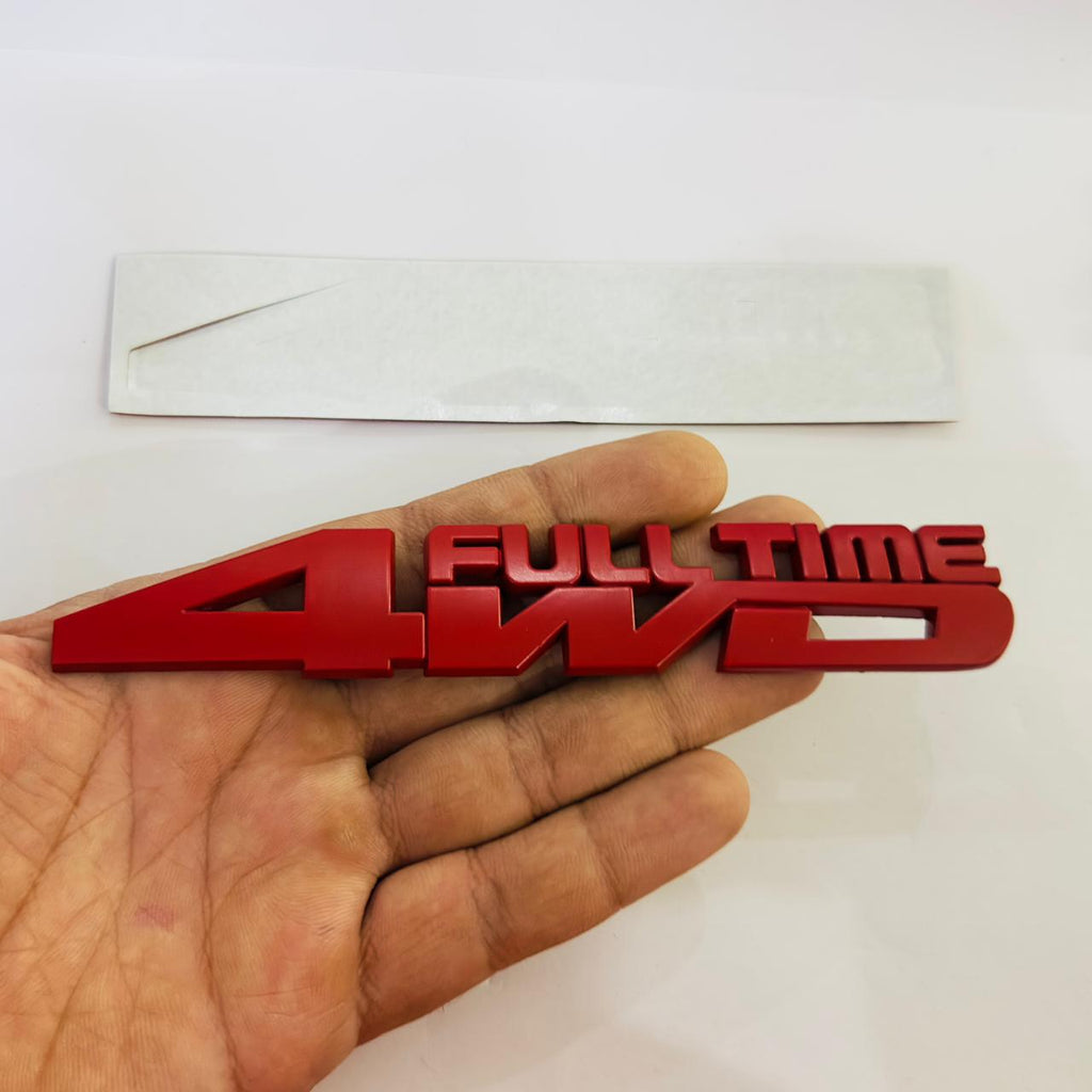 4x4 Full TIME Metal Logo 15cmx2.5cm Car Metal Emblem 3D Badge Auto Racing Sport Sticker Grand Tourer Decal for Cars & Bikes