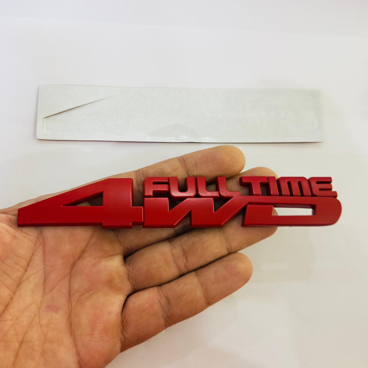 4x4 Full TIME Metal Logo 15cmx2.5cm Car Metal Emblem 3D Badge Auto Racing Sport Sticker Grand Tourer Decal for Cars & Bikes