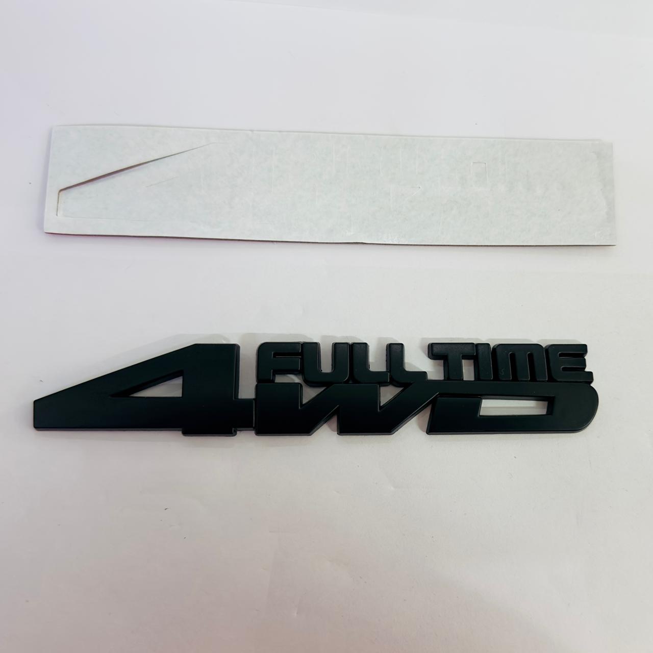 Black 4x4 Full TIME Metal Logo 15cmx2.5cm Car Metal Emblem 3D Badge Auto Racing Sport Sticker Grand Tourer Decal for Cars & Bikes