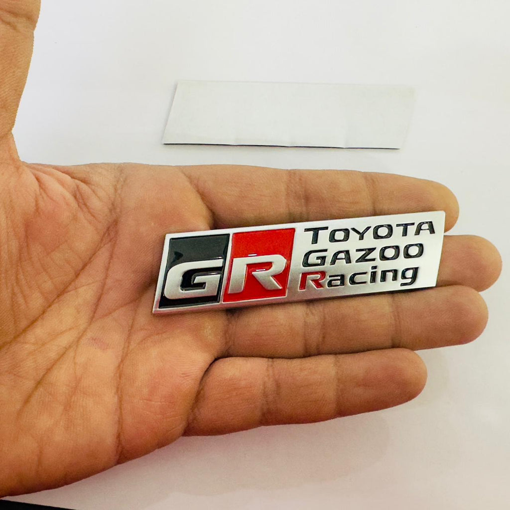 CHROME RED GR Long Toyota Ghazoo Racing Car Logo Auto Racing Sport Sticker Decal Emblem Badges Versatile Sticker