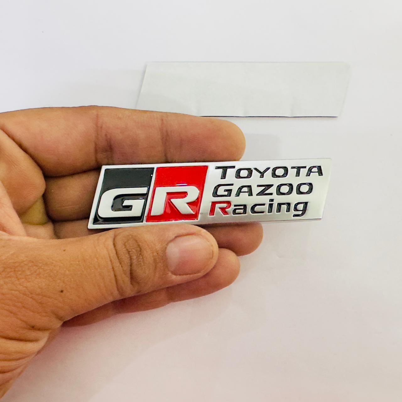 CHROME RED GR Long Toyota Ghazoo Racing Car Logo Auto Racing Sport Sticker Decal Emblem Badges Versatile Sticker