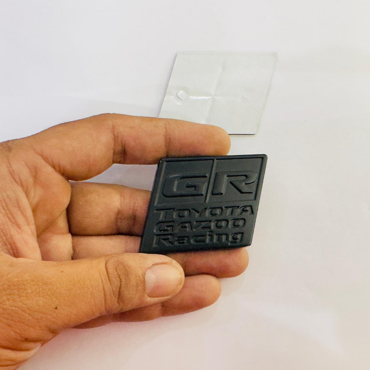 GR Square Sticker 5.2cmx4.5cm Toyota Ghazoo Racing Sticker Car Logo Auto Racing Sport Decal Emblem Badges for Cars & Bikes.