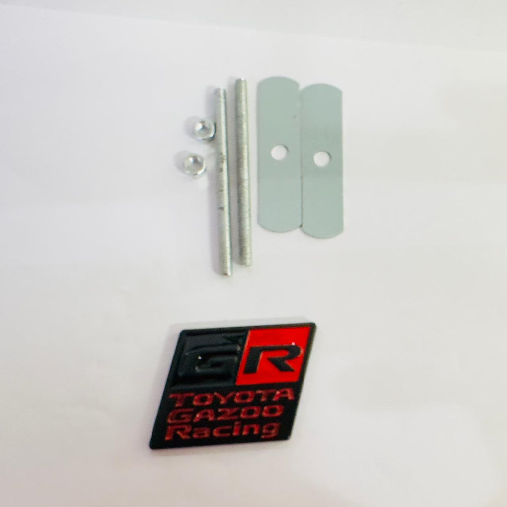 GR Square Sticker 5.2cmx4.5cm Toyota Ghazoo Racing Sticker Car Logo Auto Racing Sport Decal Emblem Badges for Cars & Bikes.