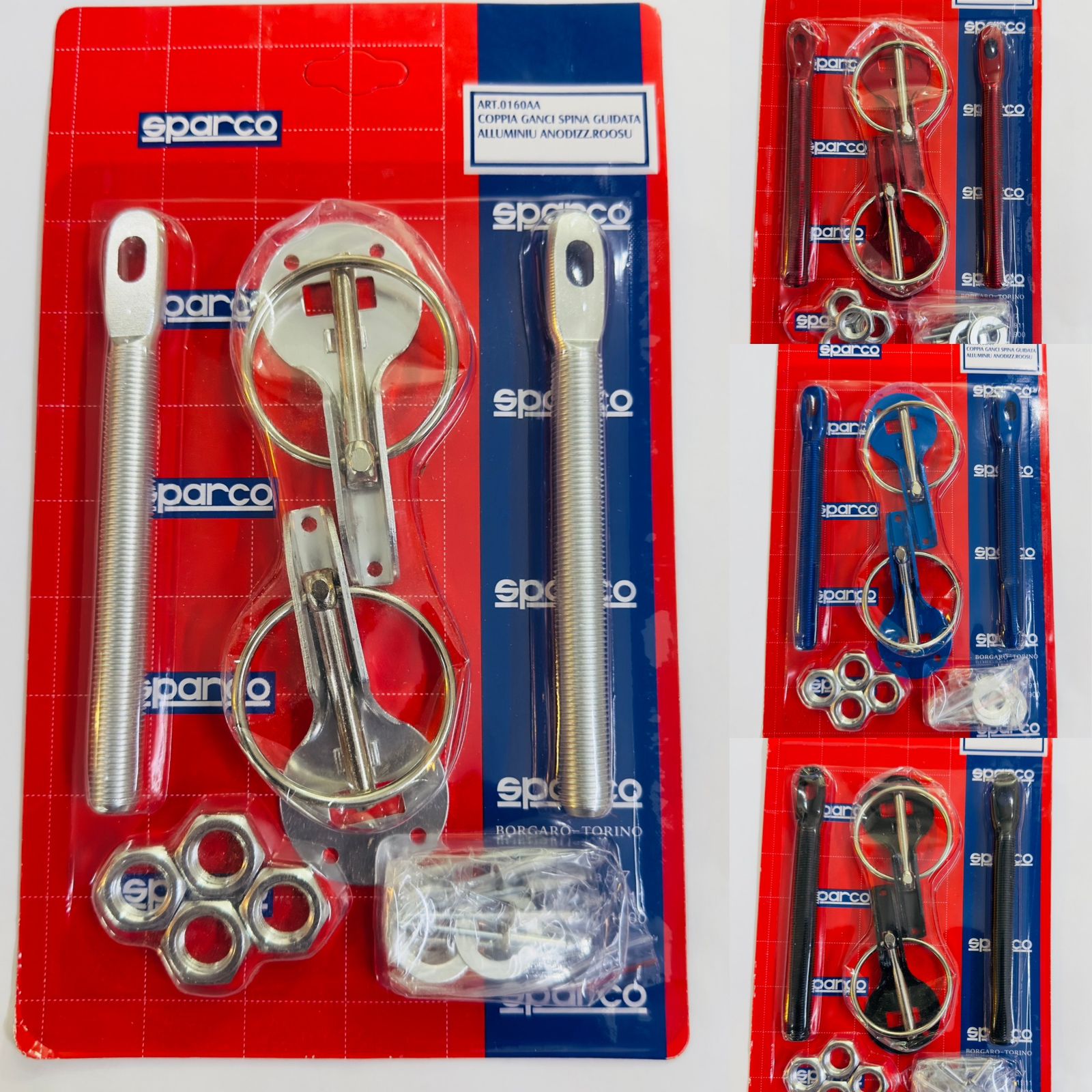 Sparco Bonnet Hood Pin Lock Car Mount Security Latch Kit Racing For Car