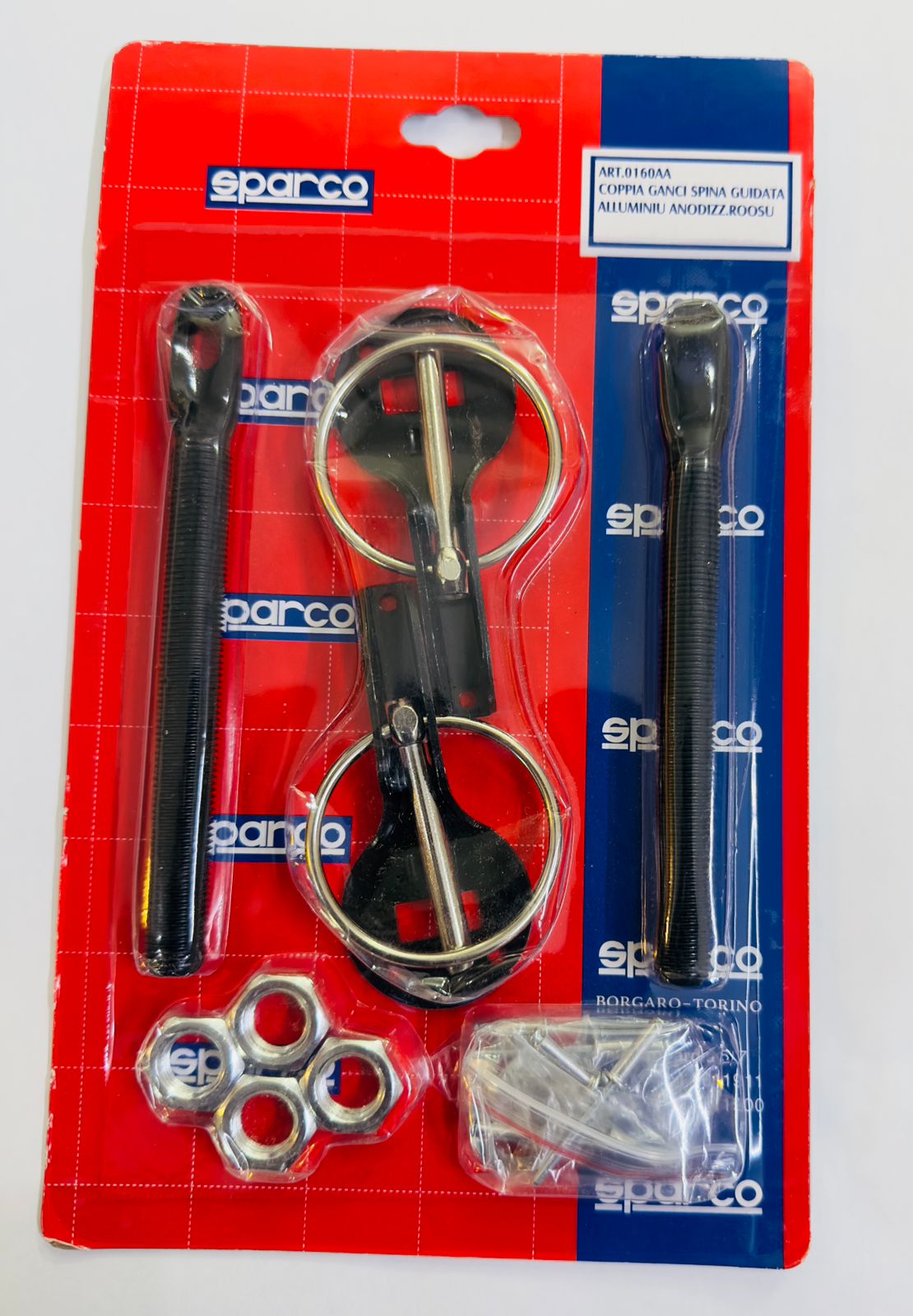 BLACK Sparco Bonnet Hood Pin Lock Car Mount Security Latch Kit Racing For Car