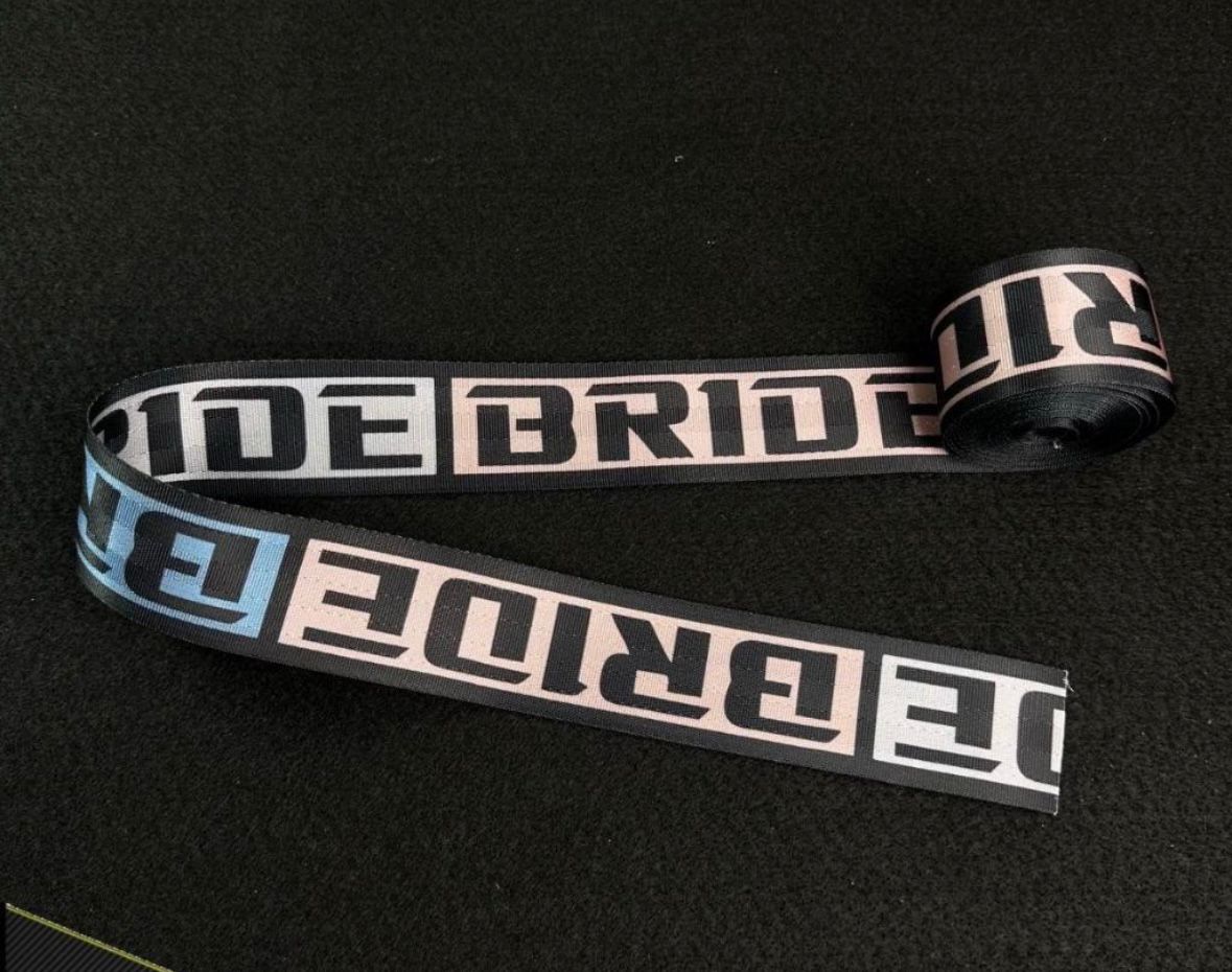 BRIDE BLACK 3.6m - CAR SEAT BELT (Webbing Pad) JDM DRIFTING SPORTS Car Seat Belt Auto Accessories