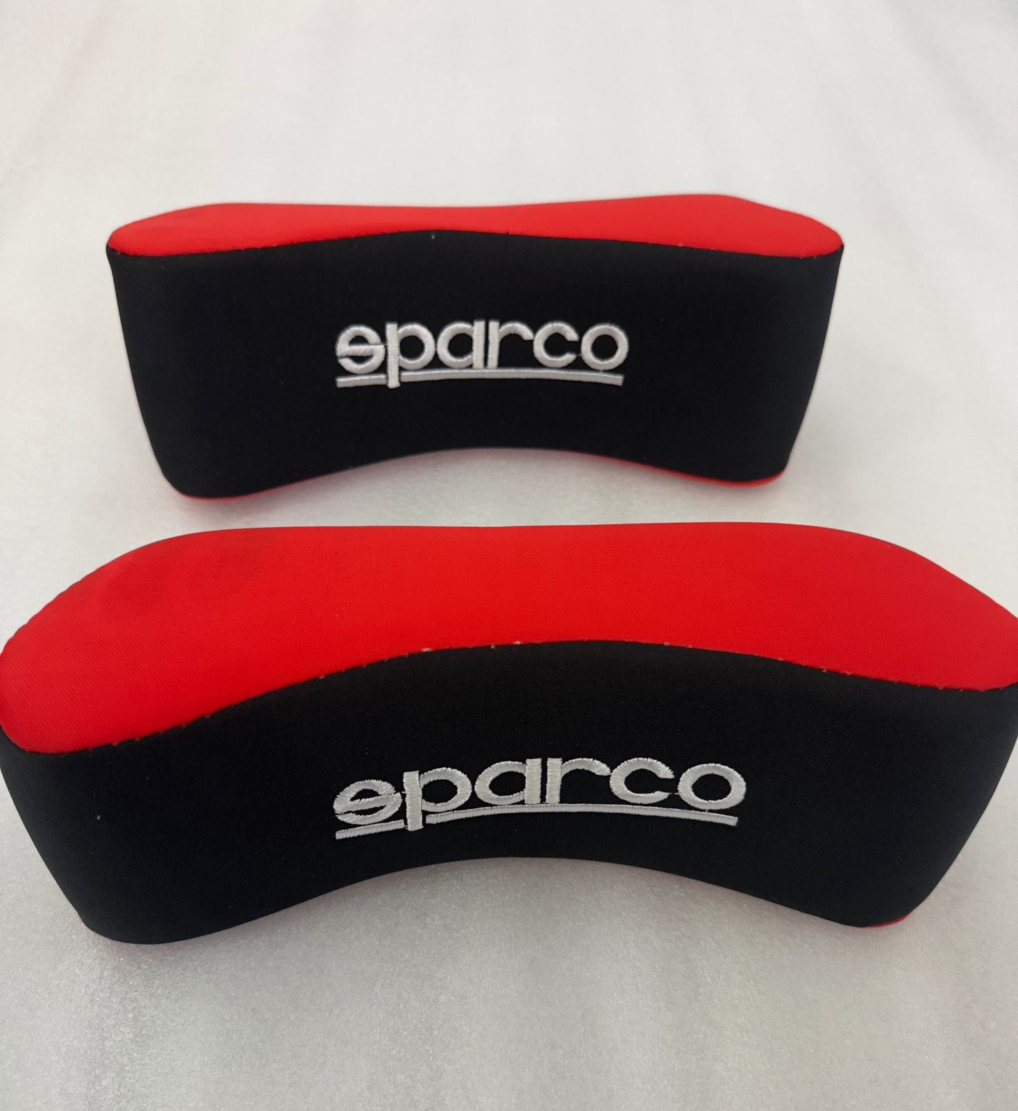 RED-Black 2PC SPARCO NECKREST Sparco Universal Headrest Neck Pillow Pillow Pillow Cervical Pillow