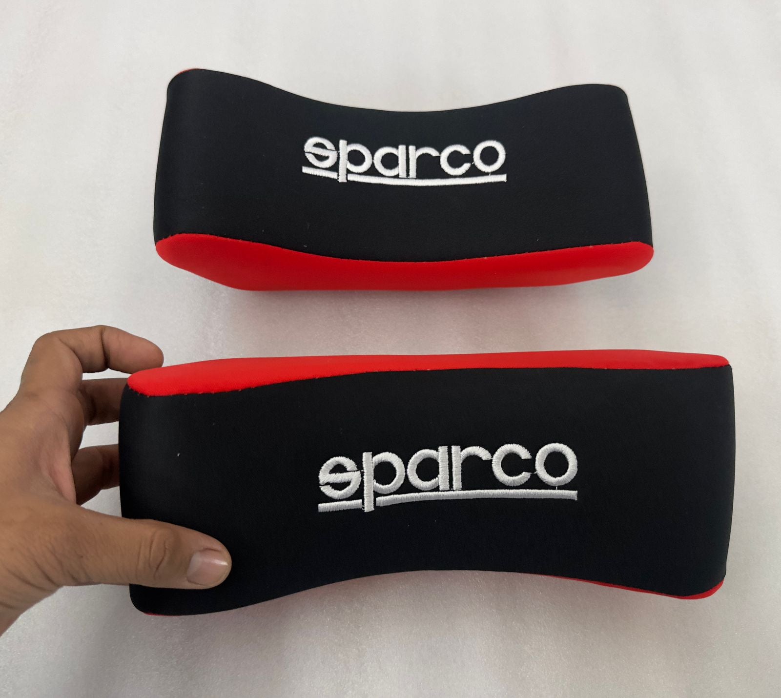 RED-Black 2PC SPARCO NECKREST Sparco Universal Headrest Neck Pillow Pillow Pillow Cervical Pillow