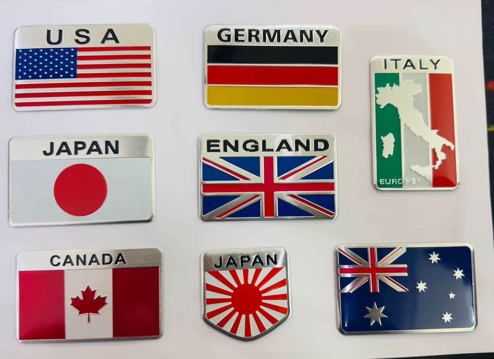 Flag Metal Sticker Flag (5cmx8cm) 3D Metal Flag Logo Logo, Car Emblem 3D Badge Auto Racing Sport Sticker Decal Decorative Acessory Metal Sticker