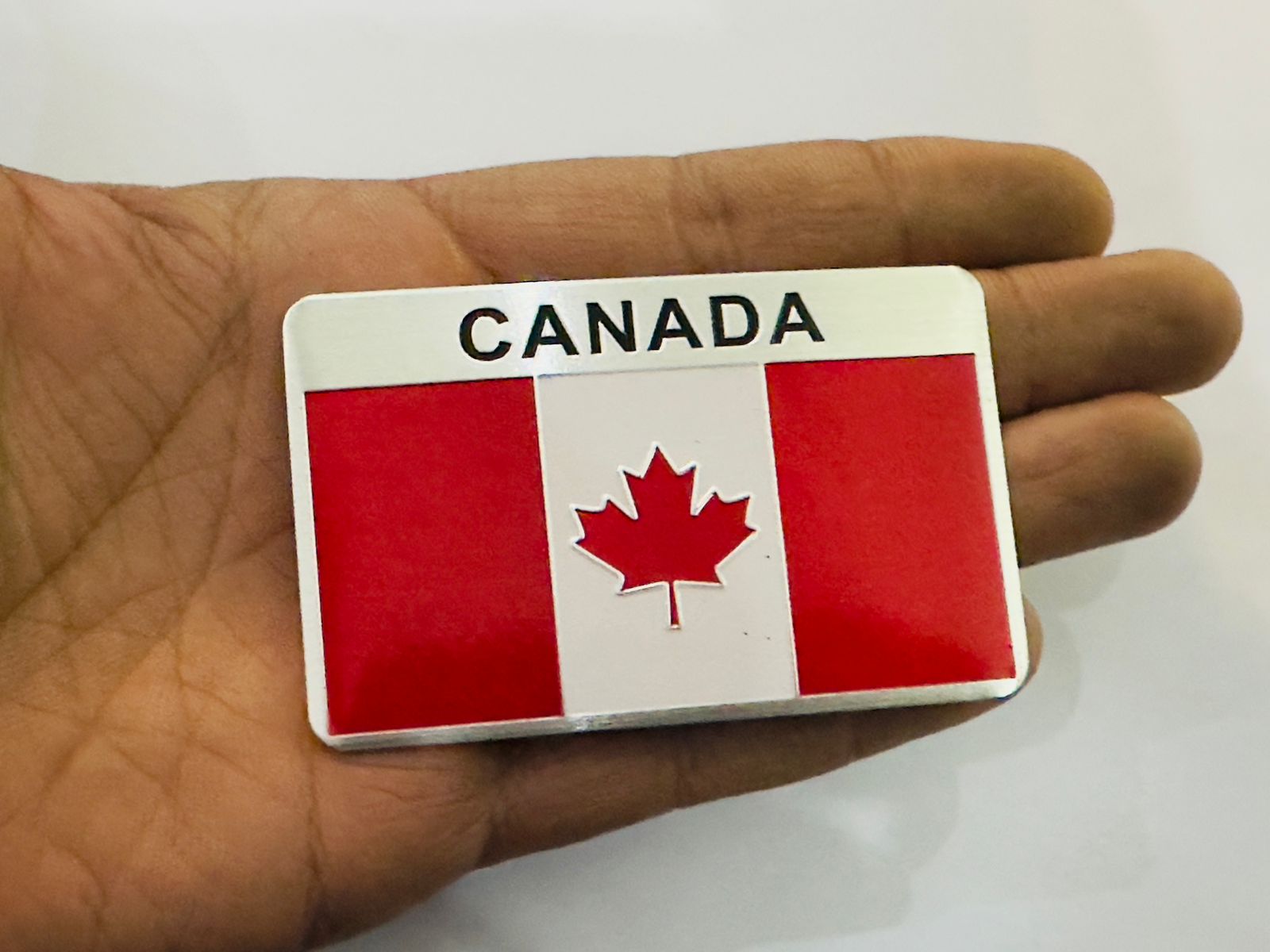 Canada Flag 3D Sticker (5cmx8cm) for Car Bike Laptop Emblem, Canada Flag Sticker Badge Universal Auto Racing Sports Logo Grand Tourer Decal Auto Accessories.