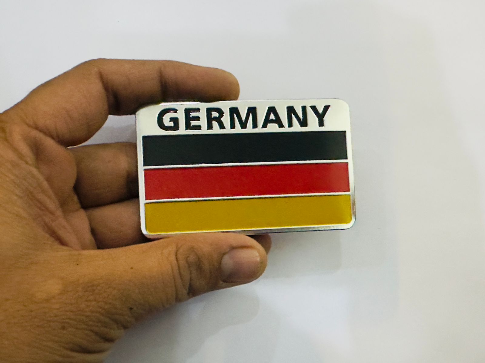 Germany Flag 3D Sticker (5cmx8cm) for Car Bike Laptop Emblem, Germany Flag Sticker Badge Universal Auto Racing Sports Logo Grand Tourer Decal Auto Accessories.