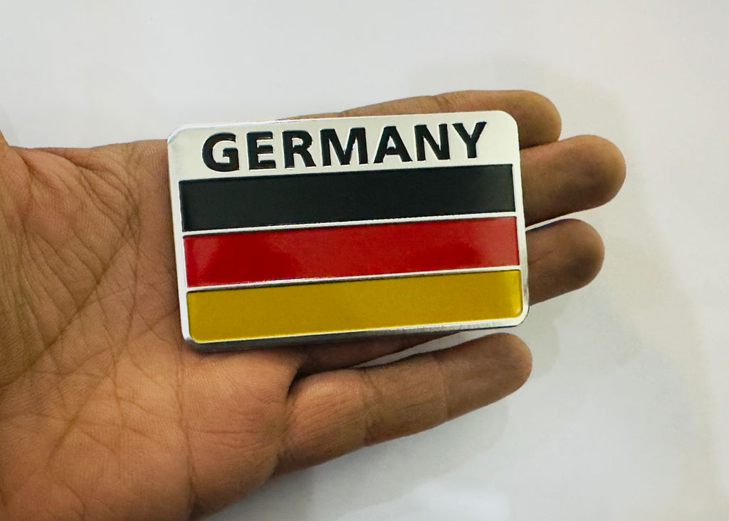 Germany Flag 3D Sticker (5cmx8cm) for Car Bike Laptop Emblem, Germany Flag Sticker Badge Universal Auto Racing Sports Logo Grand Tourer Decal Auto Accessories.