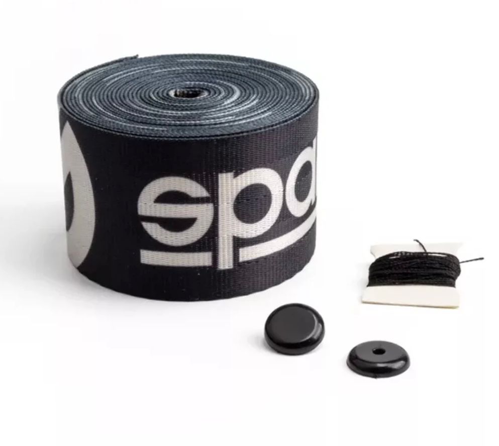 SPARCO 3.6m Black CAR SEAT BELT (Webbing Pad) Interior Accessory JDM DRIFTING SPORTS Universal For Car