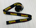 MOMO Black 3.6m (Webbing Pad) JDM Drifting Sporty Car Seat Belt 3.6 Webbing Pad 1 Piece Belt