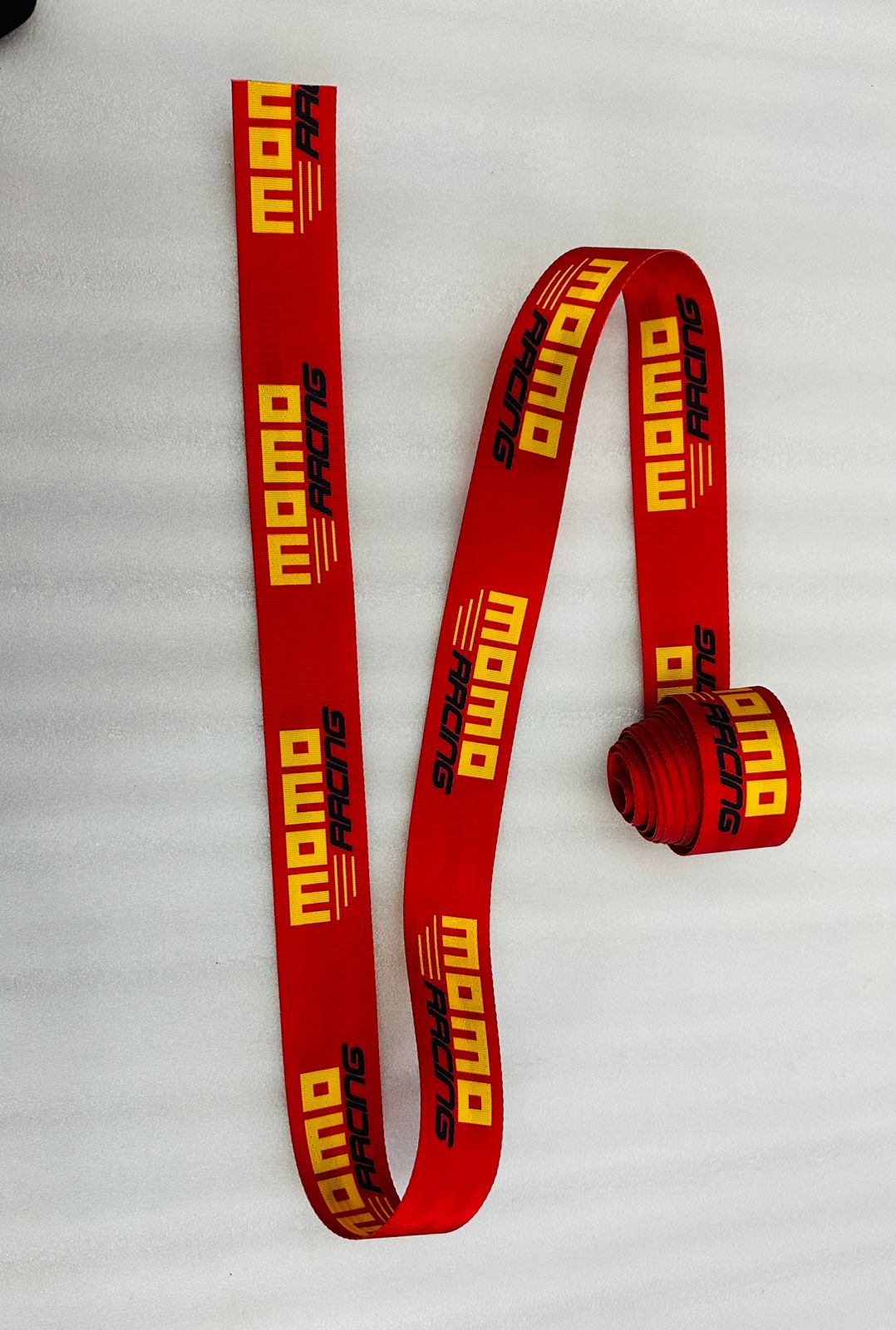 MOMO Red 3.6m (Webbing Pad) JDM Drifting Sporty Car Seat Belt 3.6 Webbing Pad