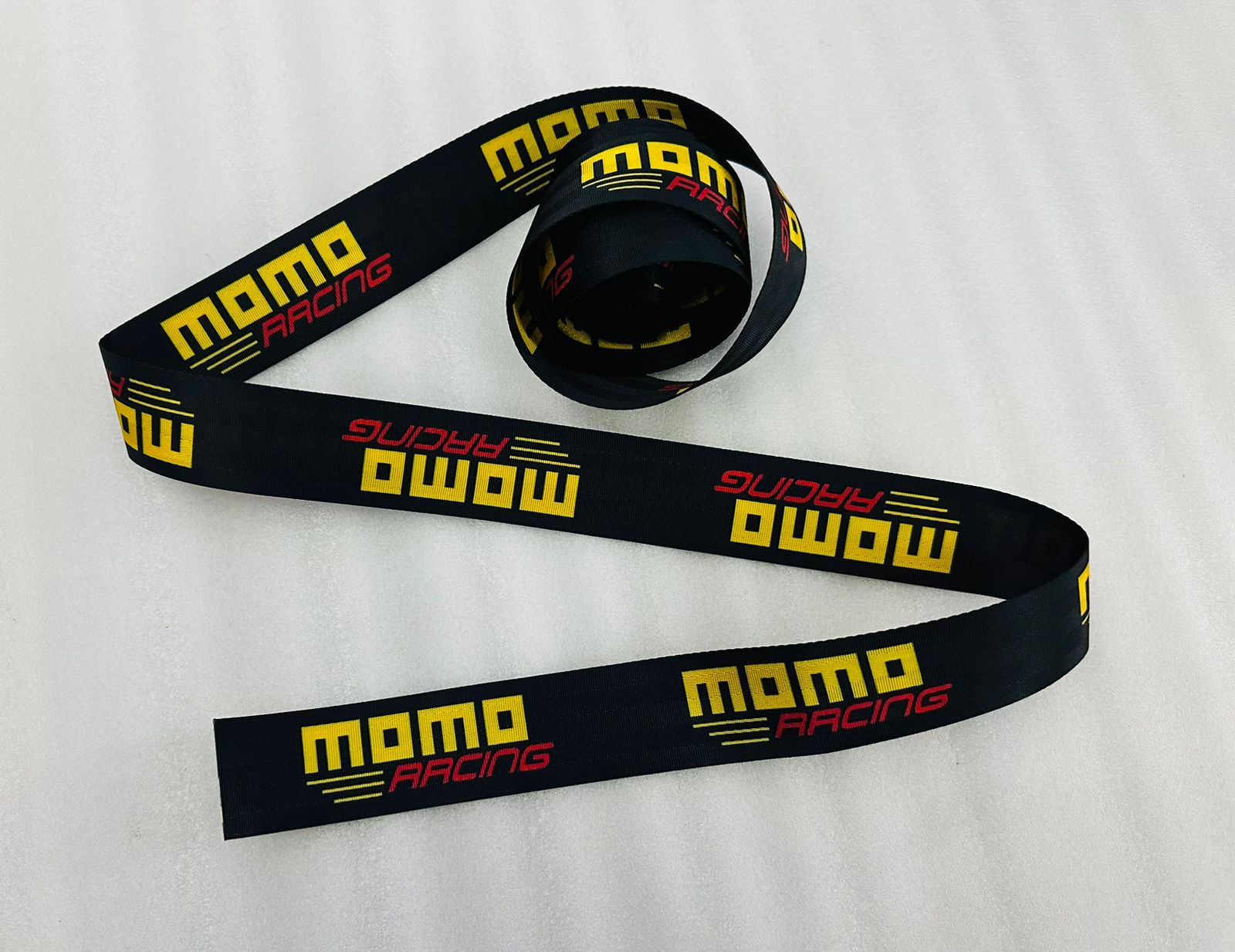 MOMO Black 3.6m (Webbing Pad) JDM Drifting Sporty Car Seat Belt 3.6 Webbing Pad 1 Piece Belt