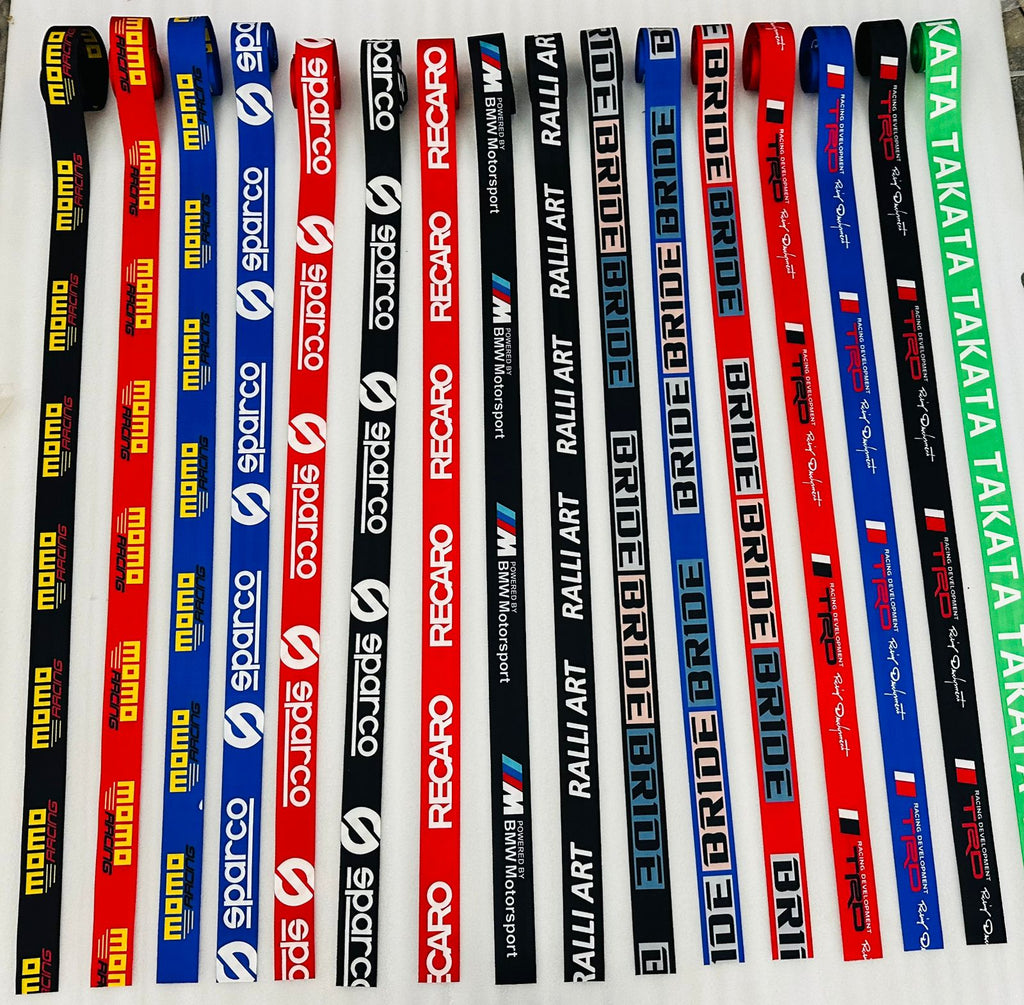MOMO 3.6m (Webbing Pad) JDM Drifting Sporty Car Seat Belt 3.6 Webbing Pad 1 Piece Belt