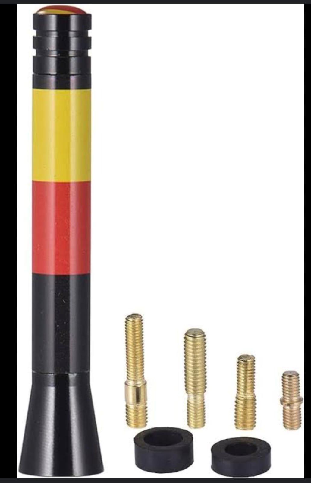 Germany Flag Antenna Short Roof Top Real Compatible with All Mini Cooper Models Car Antenna Car Modified Aluminium Signal Antenna Aerial Roof Antenna Unique Design Antennna