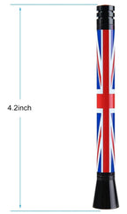 UK Flag Antenna Short Roof Top Real Compatible with All Mini Cooper Models Car Antenna Aluminium Signal Antenna Aerial Roof Antenna Unique Design