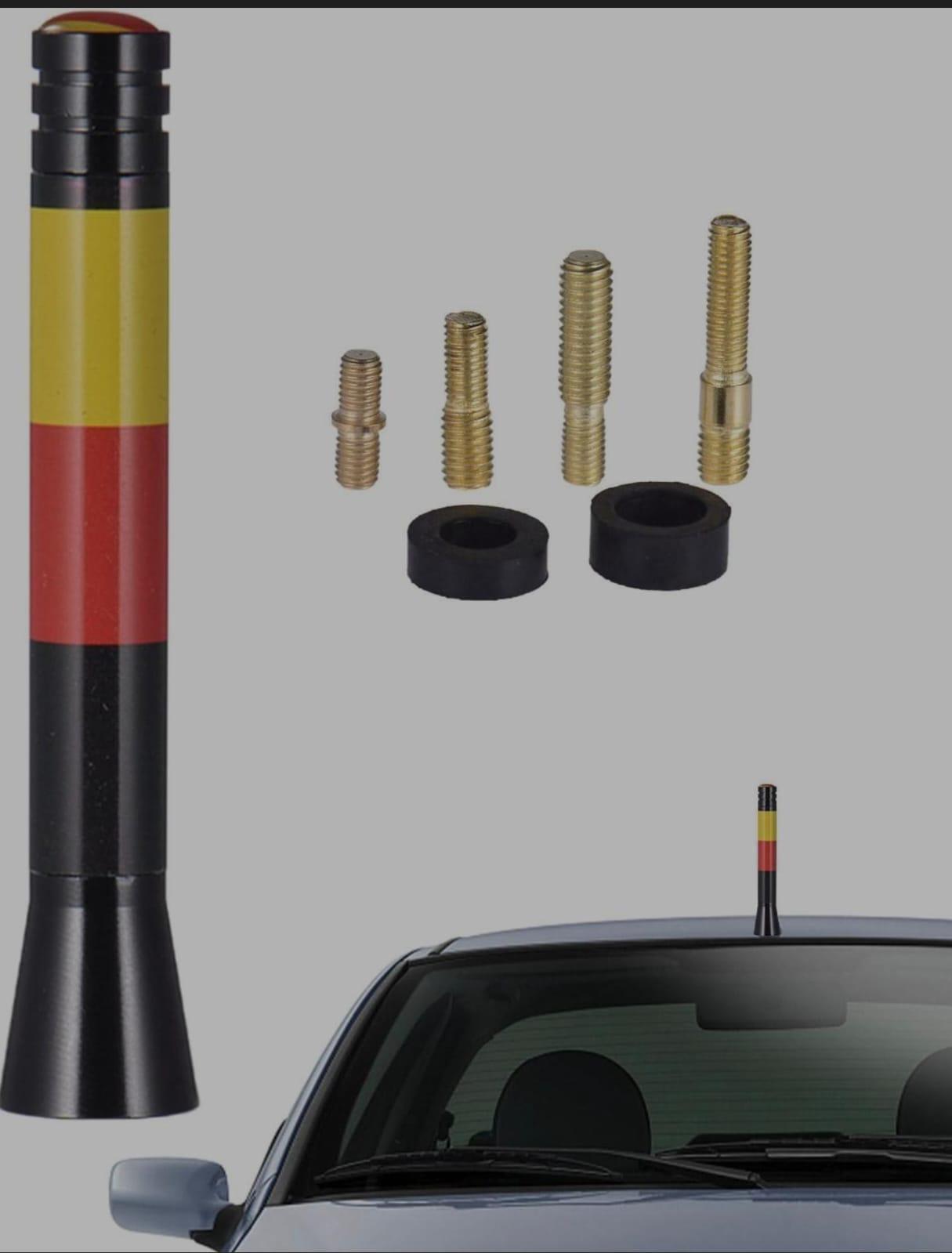 Germany Flag Antenna Short Roof Top Real Compatible with All Mini Cooper Models Car Antenna Car Modified Aluminium Signal Antenna Aerial Roof Antenna Unique Design Antennna