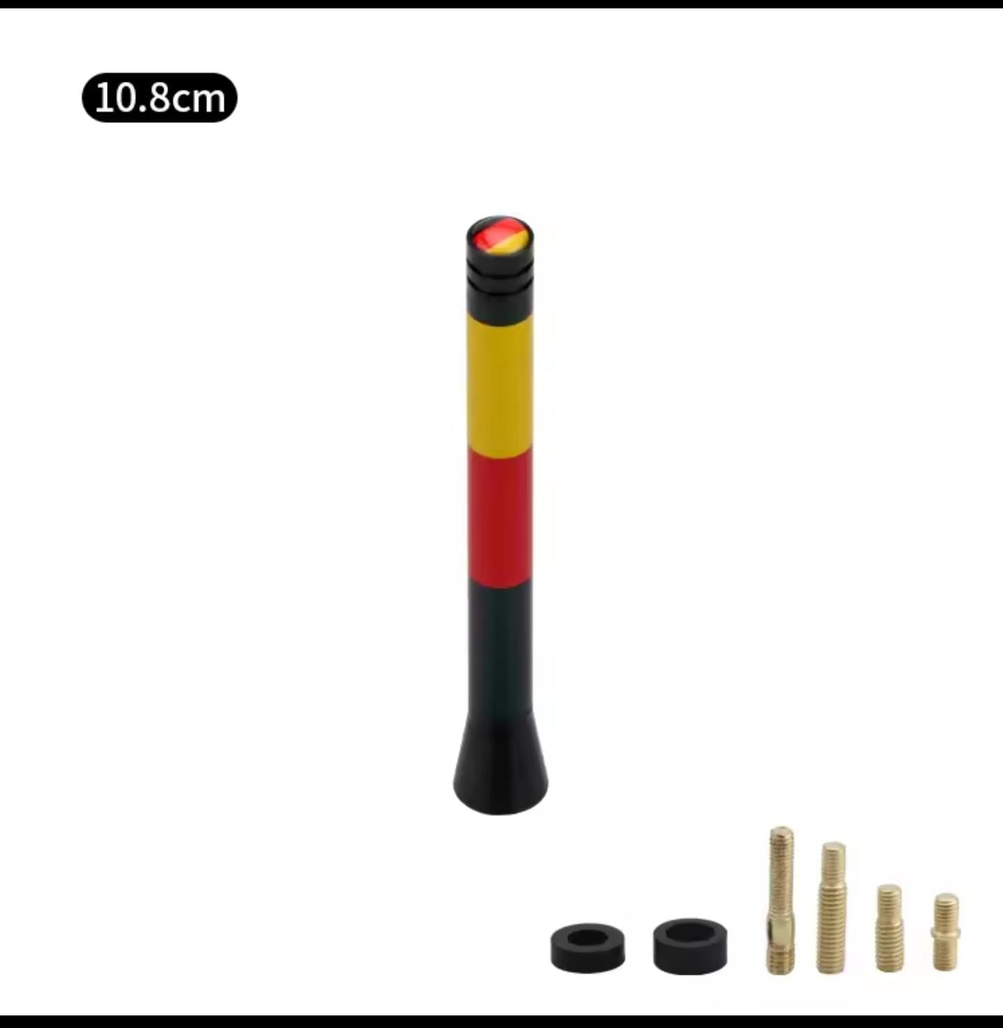 Germany Flag Antenna Short Roof Top Real Compatible with All Mini Cooper Models Car Antenna Car Modified Aluminium Signal Antenna Aerial Roof Antenna Unique Design Antennna