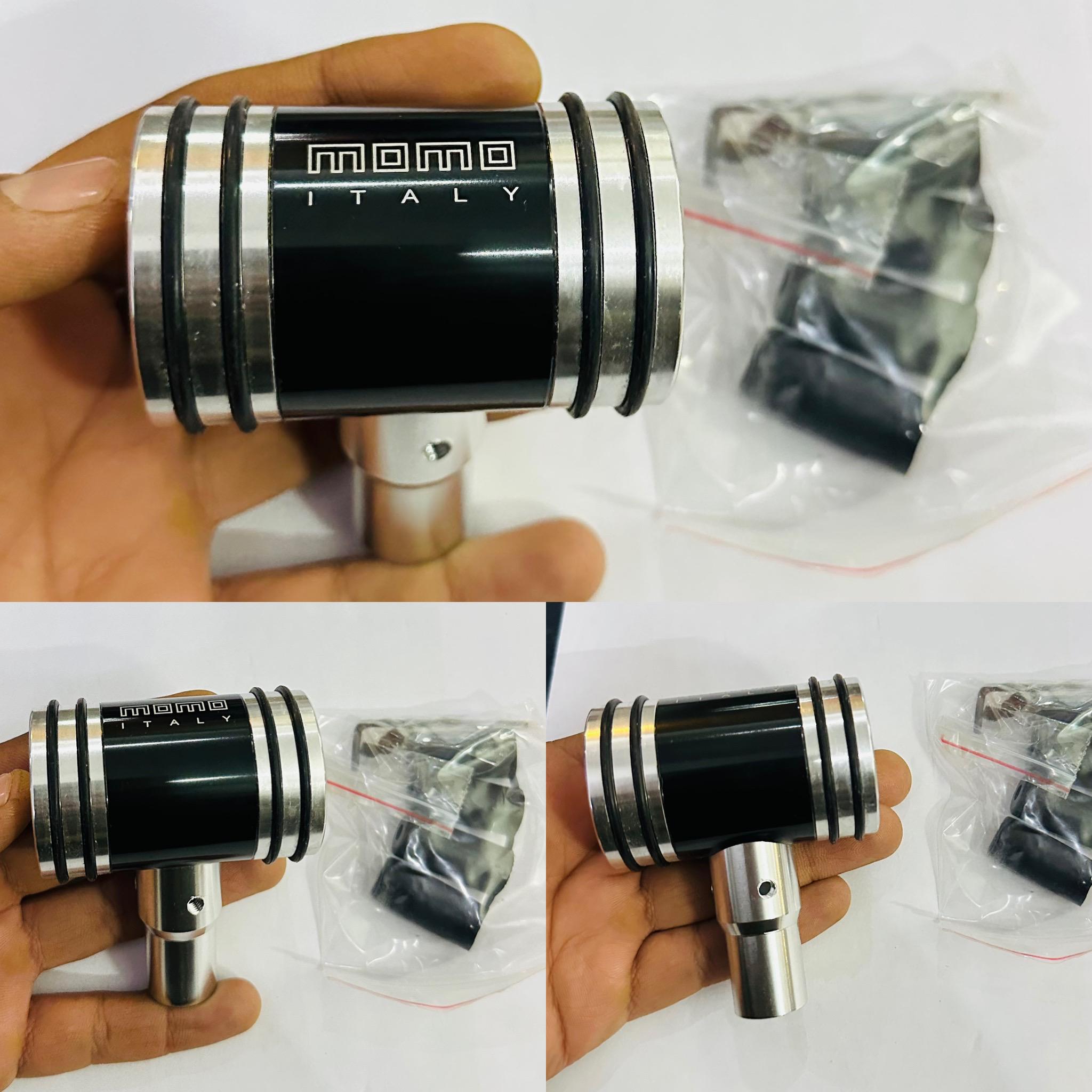 Momo Finish Aluminium Hammer with Sporty Handle Gear Shift Knob for Universal Car T Style Gear Knob Universal Fit Decorative Knob 1 PC