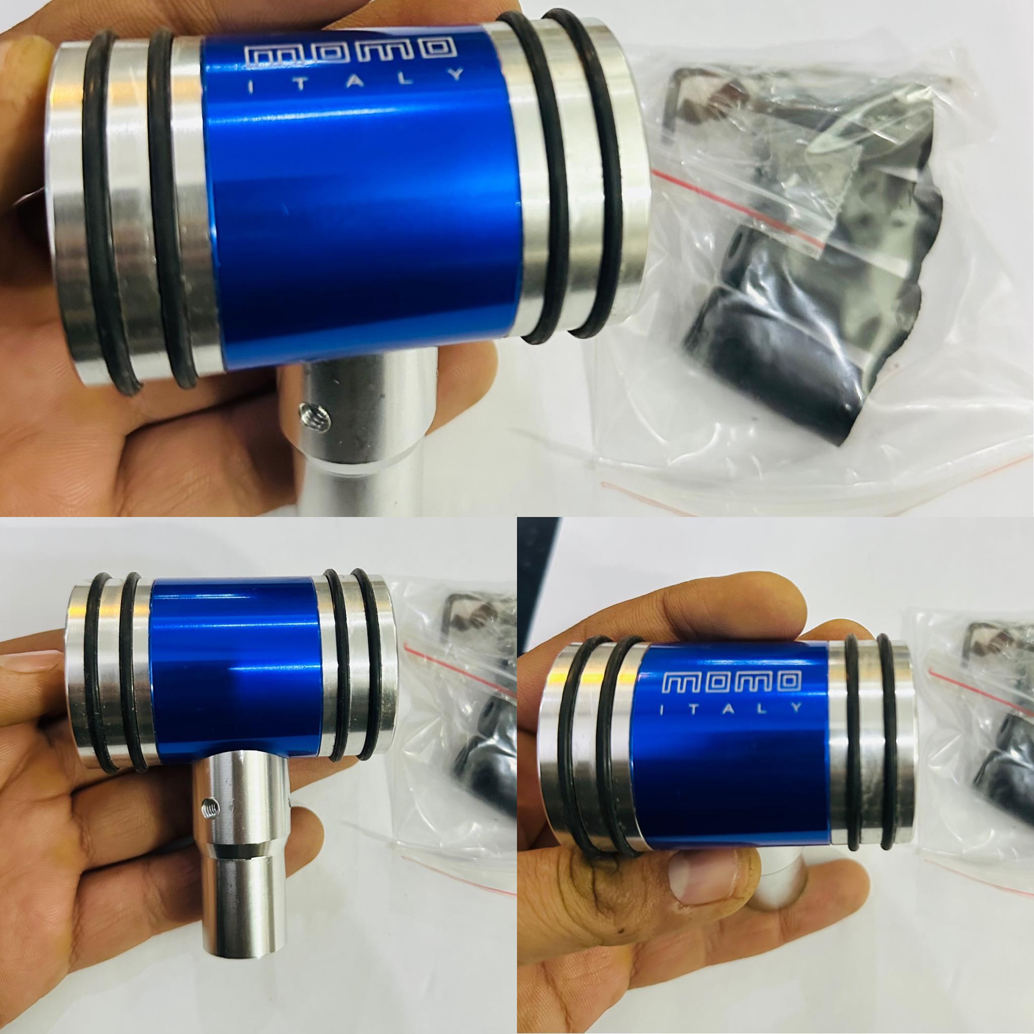Momo Finish Aluminium Hammer with Sporty Handle Gear Shift Knob for Universal Car T Style Gear Knob Universal Fit Decorative Knob 1 PC