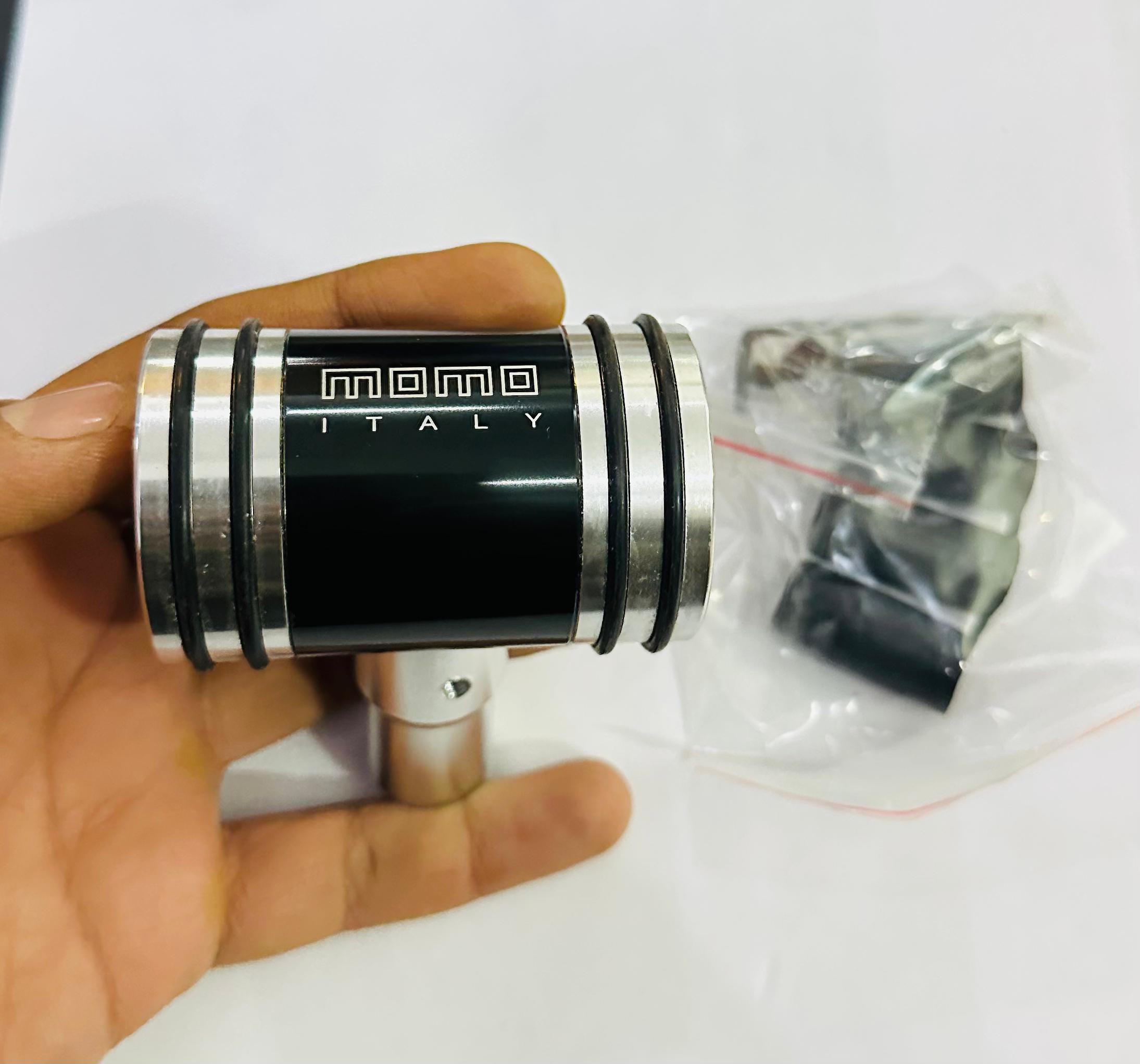 Momo Finish Aluminium Hammer with Sporty Handle Gear Shift Knob for Universal Car T Style Gear Knob Universal Fit Decorative Knob 1 PC