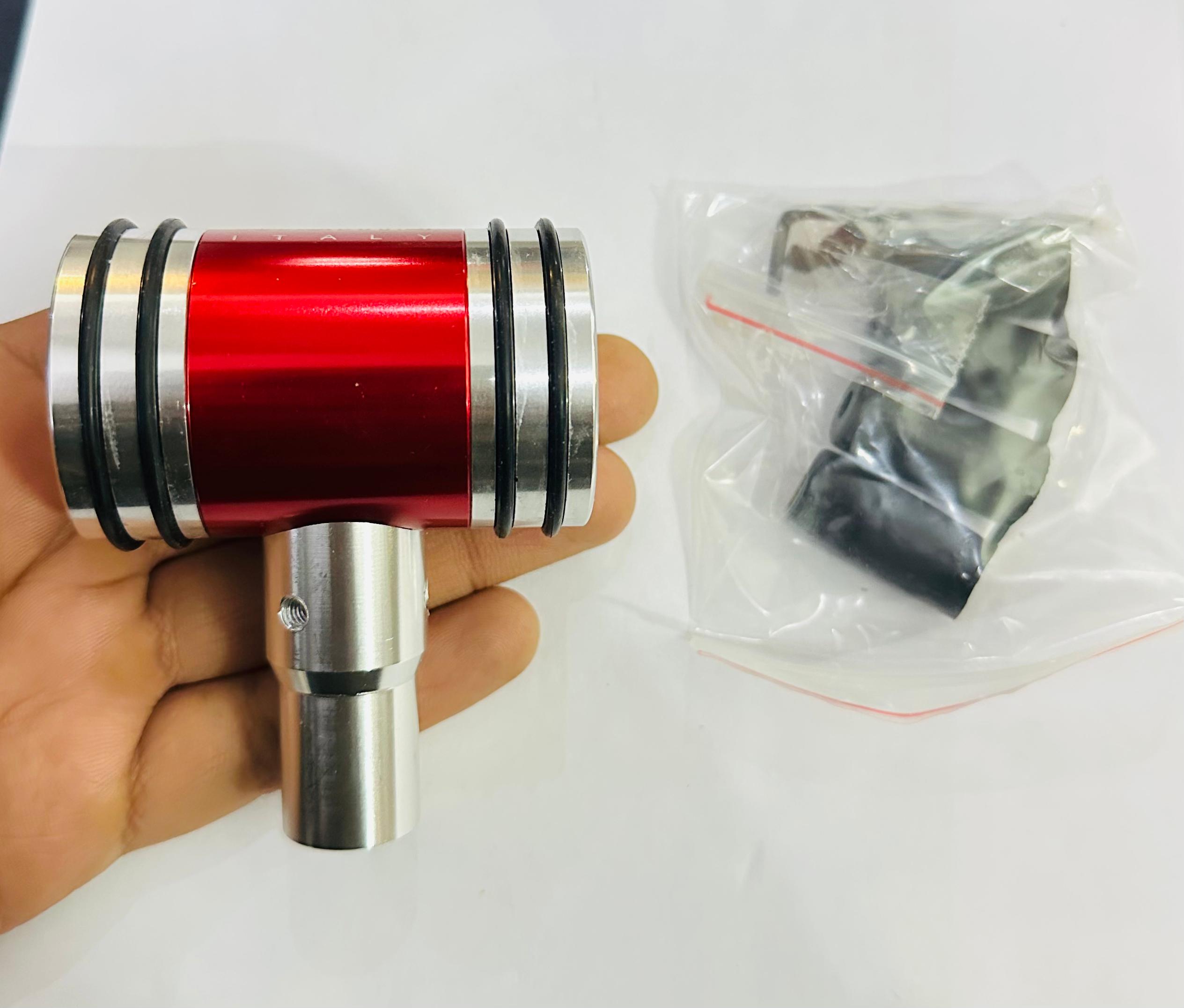 Momo Finish Aluminium Hammer with Sporty Handle Gear Shift Knob for Universal Car T Style Gear Knob Universal Fit Decorative Knob 1 PC