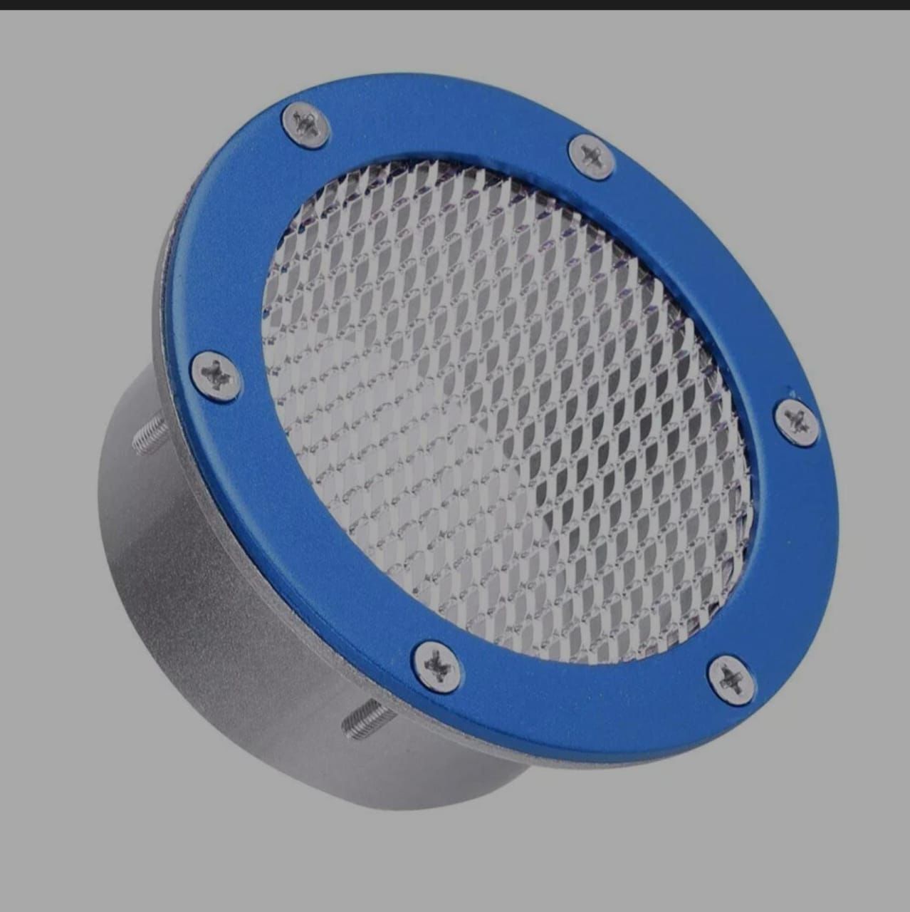 Blue Vent Inlet, Bumper Air Duct, Universal Metal Replacement Durable Vent Inlet, Grille Vent Inlet, for All Cars Automotive Universal Air Duct Filter