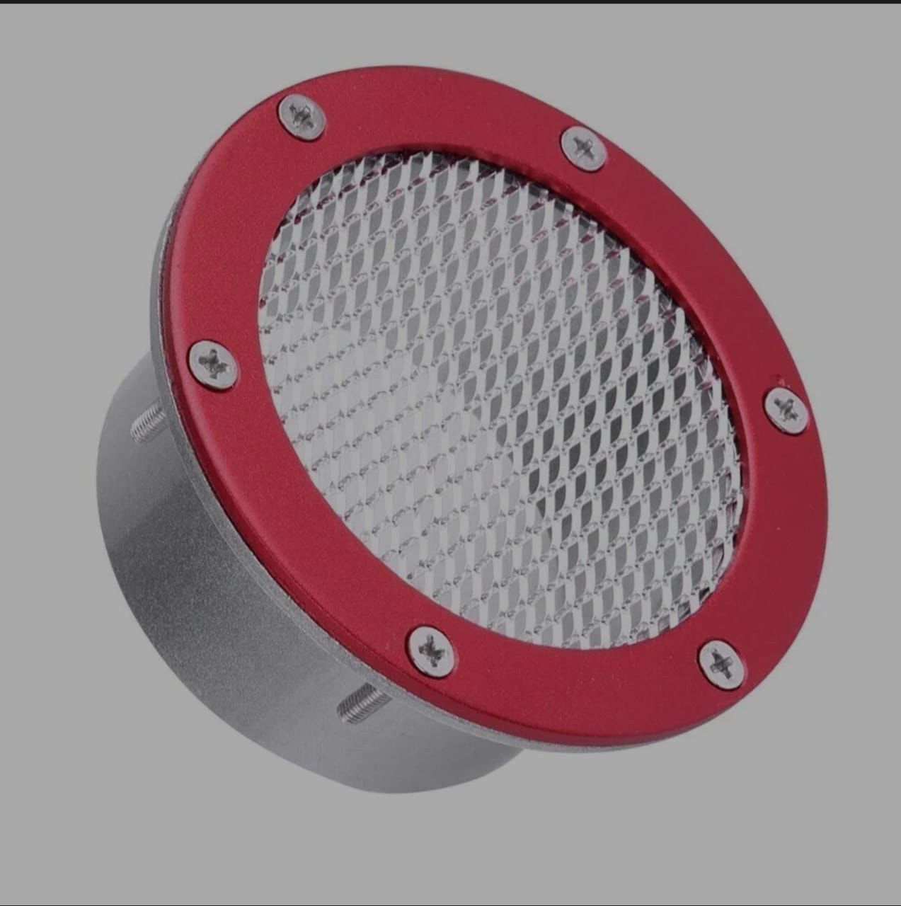 RED Vent Inlet, Bumper Air Duct, Universal Metal Replacement Durable Vent Inlet, Grille Vent Inlet, for All Cars Automotive-1 Piece