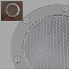 SILVER Vent Inlet, Bumper Air Duct, Universal Metal Replacement Durable Vent Inlet, Grille Vent Inlet, for All Cars Automotive-1 Piece