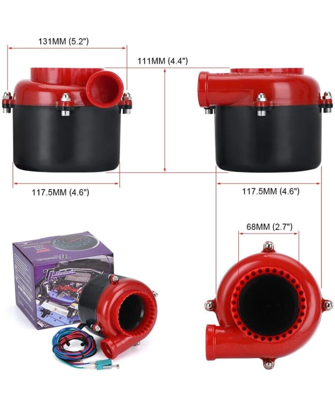 Universal Car Electronic Turbo Blow Off Valve Fake Dump Boost Valve Analog Sound Car Modification Suction Turbine Sounder, Pressure Relief Valve Modified Horn-1PC