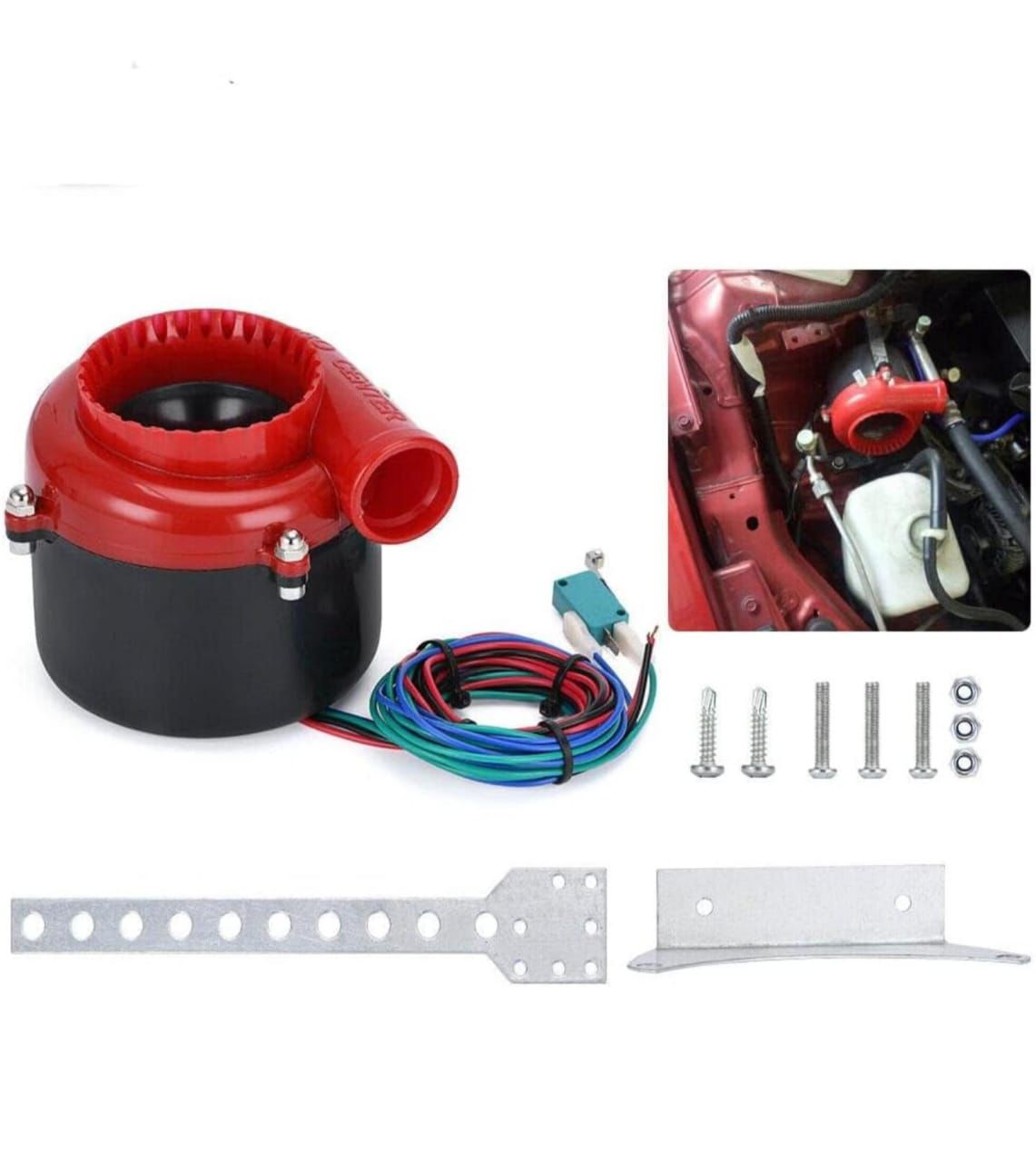 Universal Car Electronic Turbo Blow Off Valve Fake Dump Boost Valve Analog Sound Car Modification Suction Turbine Sounder, Pressure Relief Valve Modified Horn-1PC