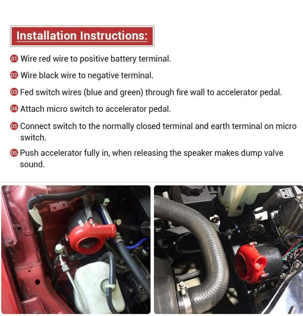 Universal Car Electronic Turbo Blow Off Valve Fake Dump Boost Valve Analog Sound Car Modification Suction Turbine Sounder, Pressure Relief Valve Modified Horn-1PC