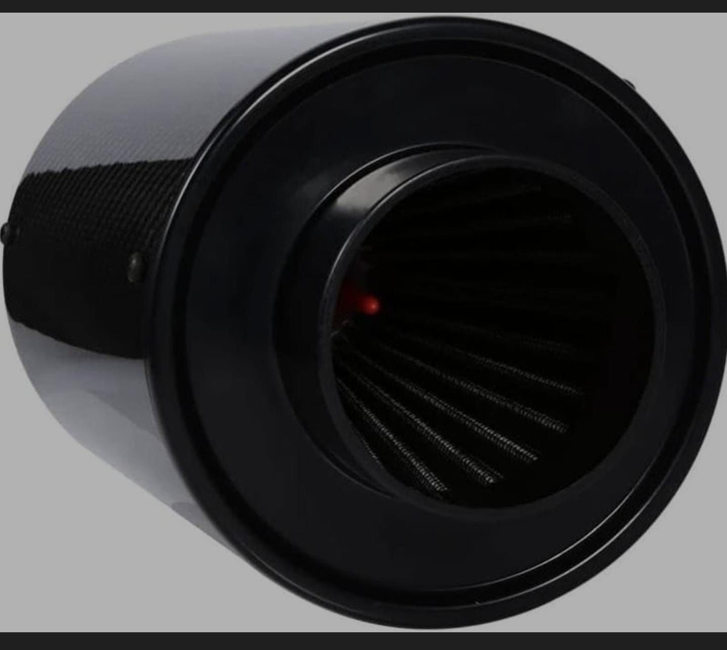 Black Cold Air Intake Kit, Sports Air Filter Car Air Filter Carbon Fibre Cold Air Filter Feed Enclosed Intake Pipe Kit Silicone Hose, Universal Induction Kit Pipe Hose System