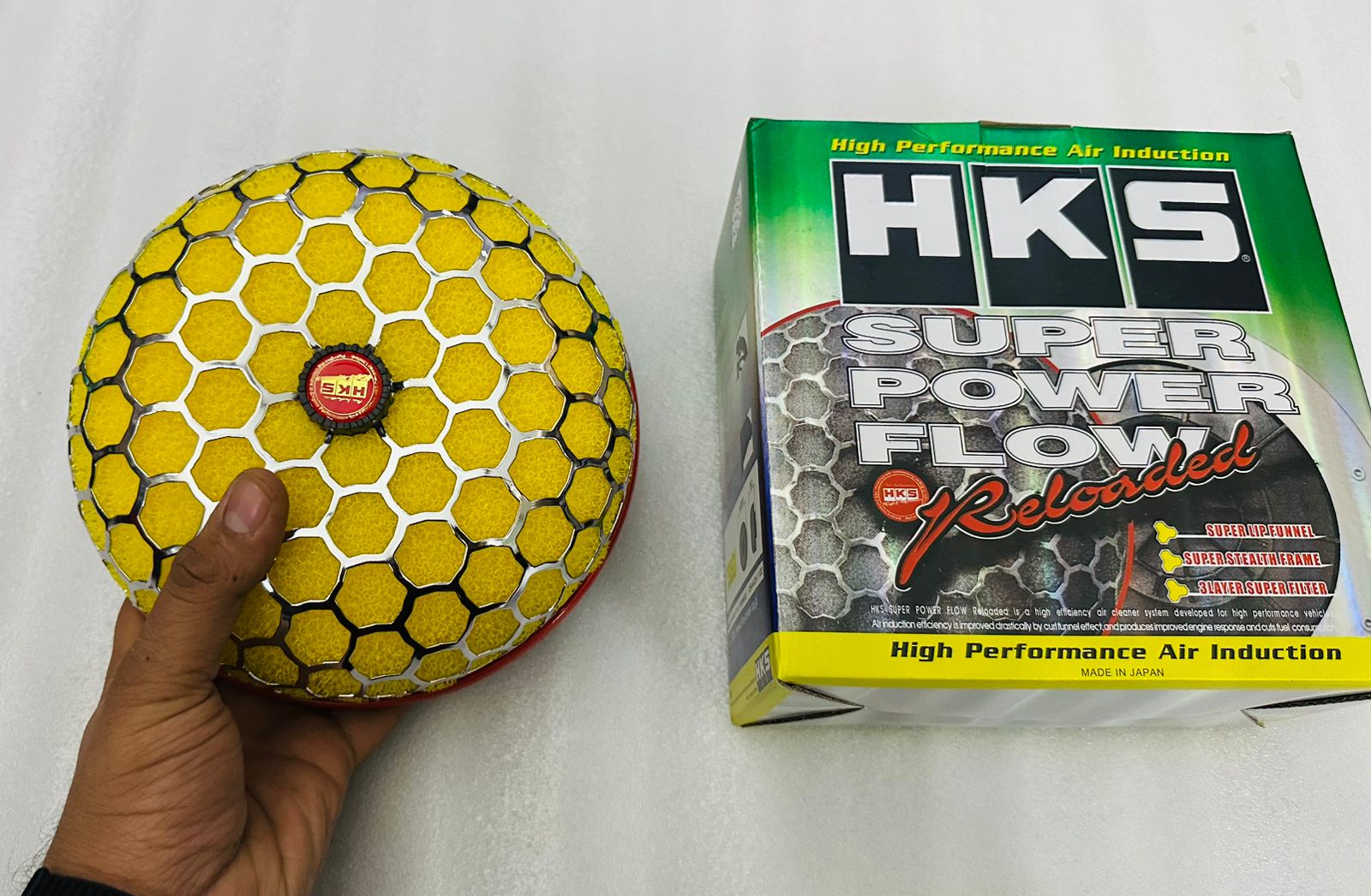 Yellow Mushroom Filter Cold Air Intake Short Turbo Filter High Flow Universal Sponge Honeycomb Mesh Air Filter Mushroom Head Air System Retrofitted Auto Accessories