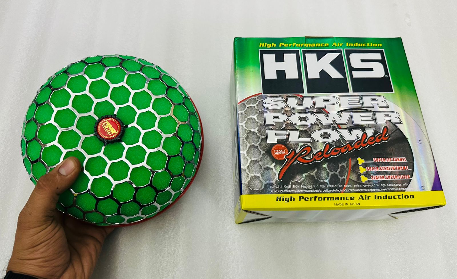 Green Mushroom Filter Cold Air Intake Short Turbo Filter High Flow Universal Sponge Honeycomb Mesh Air Filter Mushroom Head Air System Retrofitted Auto Accessories