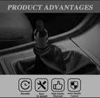 Black Universal Shift Knob Adapter, Aluminum Alloy Knob Adapter, Non Threaded Shifter with Screw Wrench Rubber Accessory for Car Universal Gear Shifter 1 PC