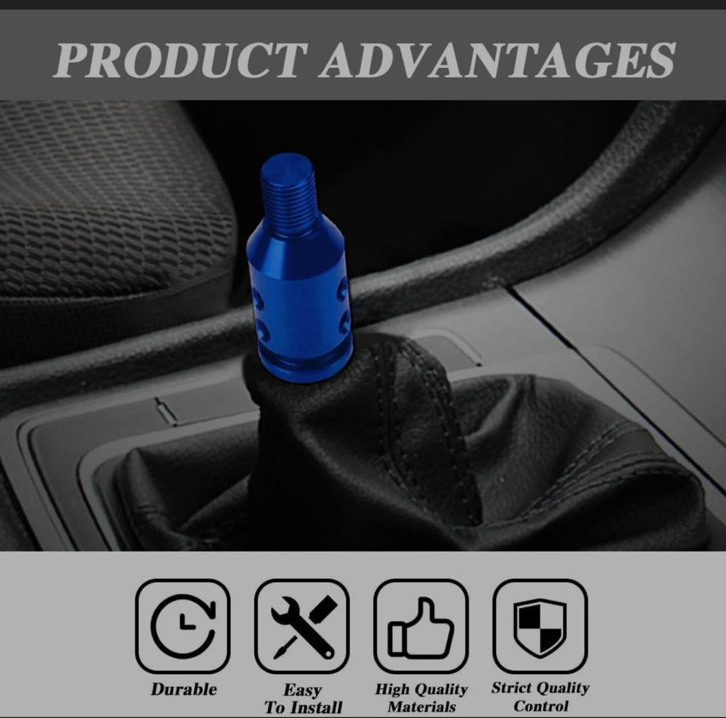 Black Universal Shift Knob Adapter, Aluminum Alloy Knob Adapter, Non Threaded Shifter with Screw Wrench Rubber Accessory for Car Universal Gear Shifter 1 PC