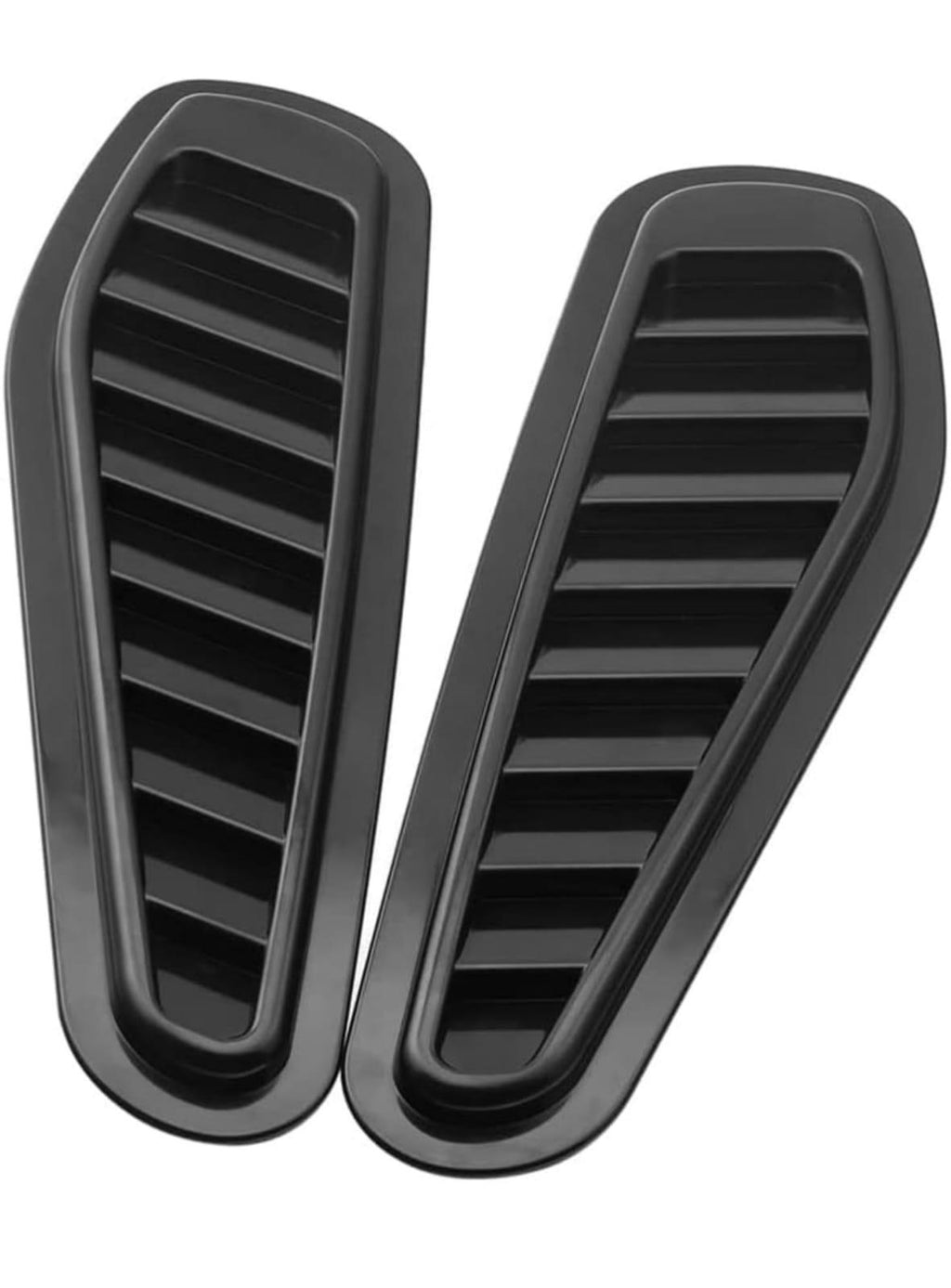 BLACK 2pc Car Air Flow Intake Decorative Scoop Bonnet Vent Hood Cover Hood Vent Cover, Hood Cover, Hood Intake Cover Universal Air Flow Vent Protection Cover Protective 2PC Scoops