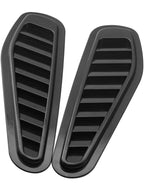 BLACK 2pc Car Air Flow Intake Decorative Scoop Bonnet Vent Hood Cover Hood Vent Cover, Hood Cover, Hood Intake Cover Universal Air Flow Vent Protection Cover Protective 2PC Scoops