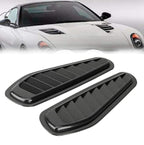 BLACK 2pc Car Air Flow Intake Decorative Scoop Bonnet Vent Hood Cover Hood Vent Cover, Hood Cover, Hood Intake Cover Universal Air Flow Vent Protection Cover Protective 2PC Scoops