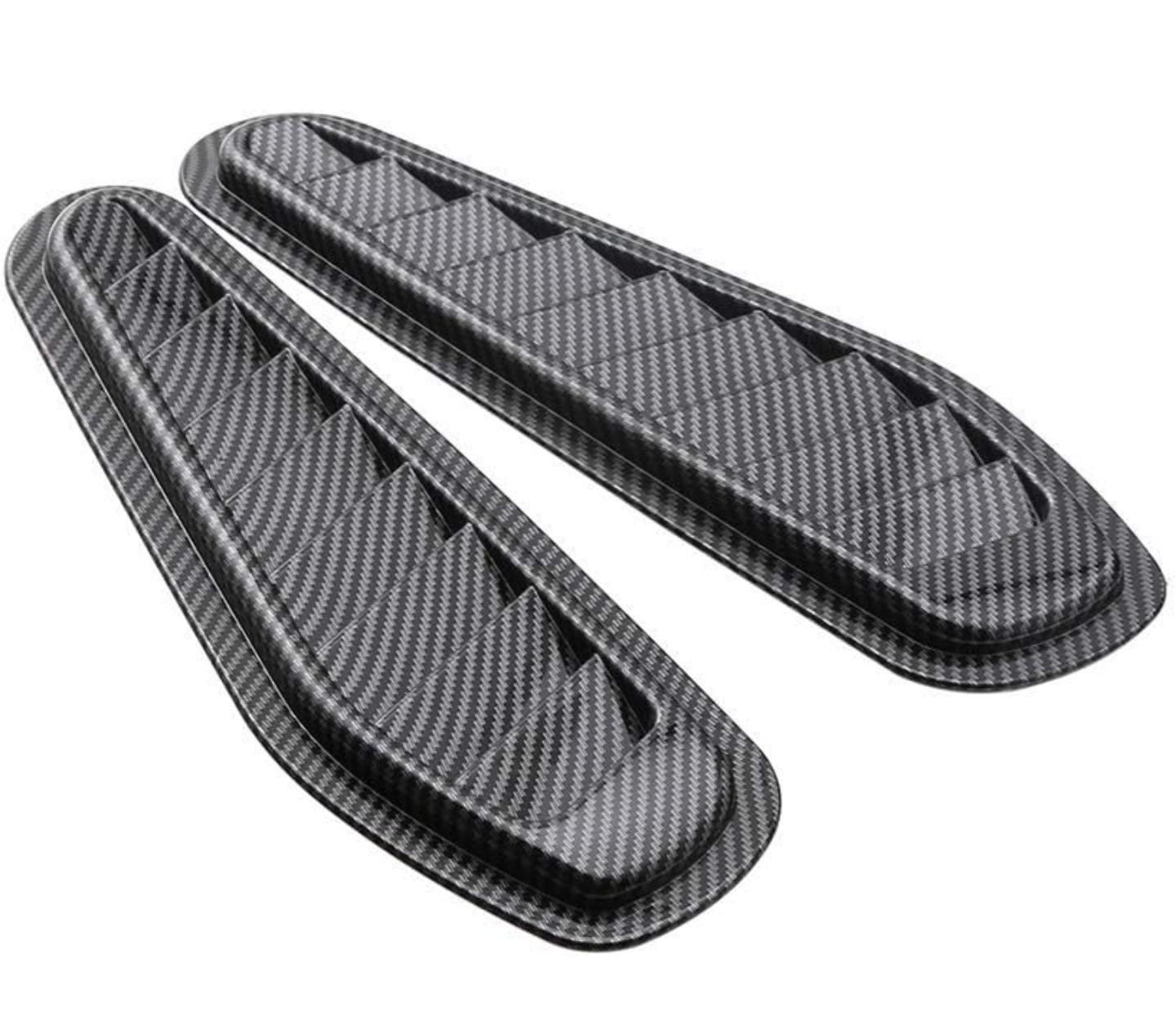 2pc Car Air Flow Intake Decorative Scoop Bonnet Vent Hood Cover Hood Vent Cover, Hood Cover, Hood Intake Cover Universal Air Flow Vent Protection Cover Protective 2PC Scoops